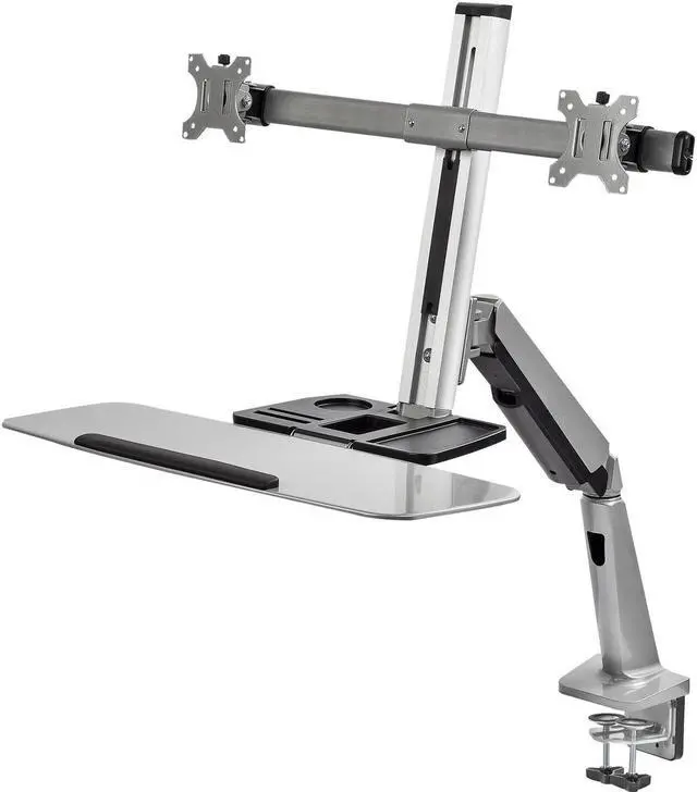 Alt view image 2 of 17 - Siig Mounting Arm For Monitor Keyboard - Silver