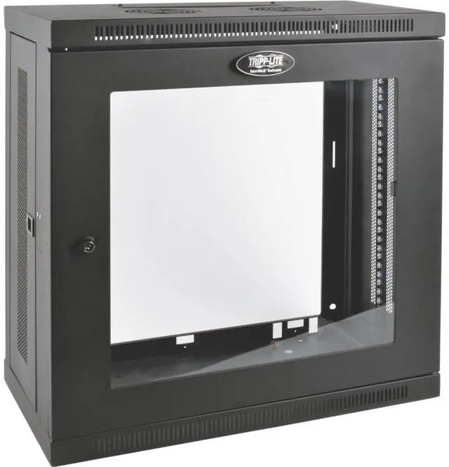 Alt view image 6 of 10 - Tripp Lite 12U Wall-Mount Rack Enclosure Server Cabinet with Clear Acrylic Window, Low-Profile Patch-Depth (SRW12U13G)