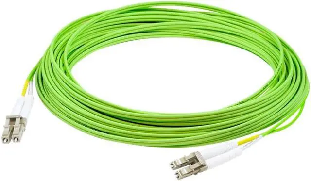 Alt view image 2 of 4 - Add-on Addon 10m Lc (male) To Lc (male) Lime Green Om5 Duplex Fiber Patch Cable