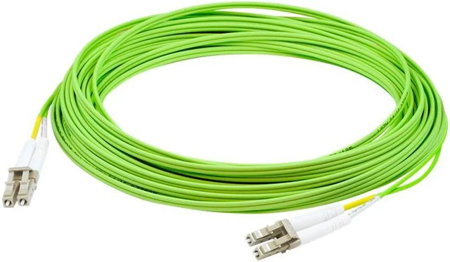 Alt view image 2 of 12 - Add-on Addon 1m Lc (male) To Lc (male) Lime Green Om5 Duplex Fiber Patch Cable