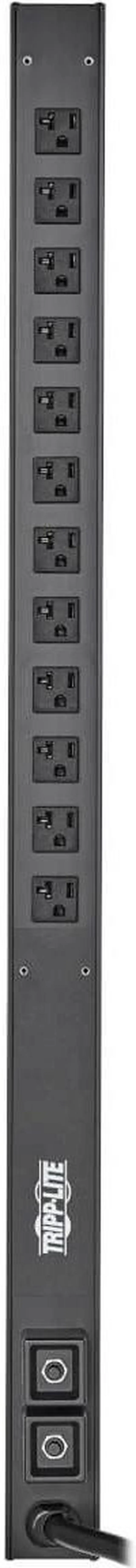 Alt view image 8 of 10 - Tripp Lite PDUV30-36 12-Outlet PDU - Basic - NEMA L5-30P - 12 x NEMA 5-15/20R - 120 V AC - 0U - Vertical - Rack-mountable