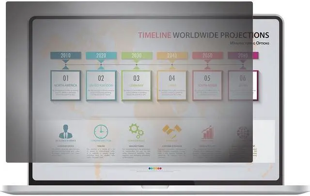 Alt view image 2 of 4 - Rocstor PrivacyView™ Premium Privacy Filter for 16" Widescreen Notebook - For 16" Laptop - 16:9 Aspect Ratio - Glossy / Matte - Unframed - Compatible with PF160W9B - Anti-glare - T