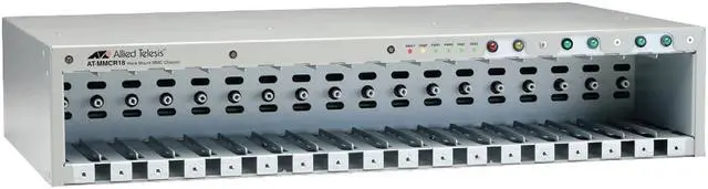 Alt view image 5 of 9 - Allied Telesis MMCR18 Media Conversion Rack-Mount Chassis - 18 Slot - 2U - Rack-mountable - TAA Compliant