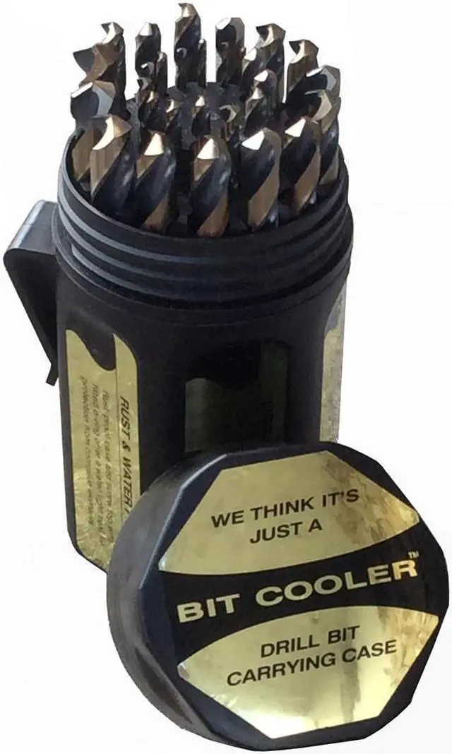 Alt view image 6 of 8 - Drill America D/A29J-CO-PC 29 Piece Cobalt Steel Jobber Length Drill Bit Set in Plastic Case, Gold Oxide Finish, Round Shank, Spiral Flute, 135 Degrees Split Point (Pack of 1)