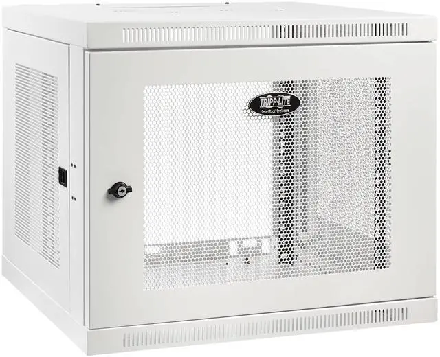 Alt view image 3 of 7 - Tripp Lite Wallmount Rack Enclosure Cabinet 9U Switch Depth Deep White SRW9UDPW