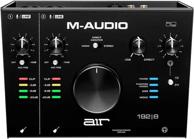 Alt view image 4 of 4 - M-Audio AIR 192|8 - 2-In 4-Out USB Audio / MIDI Interface with Recording Software from Pro-Tools & Ableton Live, Plus Studio-Grade FX & Instruments