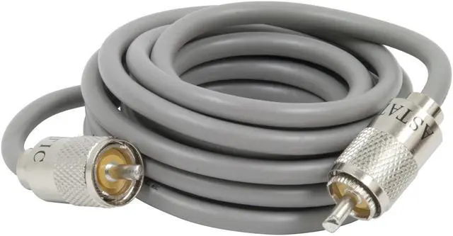 Alt view image 3 of 8 - ASTATIC TM 302-10274 9     RG8X CABLE WITH PL259 CONNECTORS  GREY  A8X9