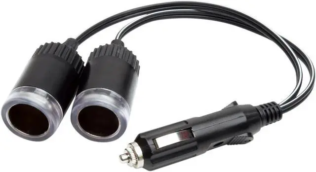 Alt view image 3 of 8 - MobileSpec MS223BL 12-Volt Blue Glow 2-Socket Power Adapter