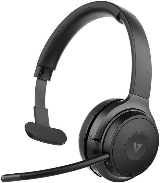 Alt view image 7 of 20 - V7 Wireless Mono Headset On Ear Gray/Black (HB605M)