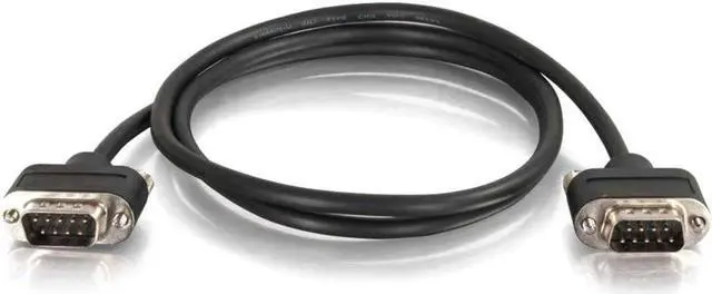 Alt view image 4 of 6 - C2G 52167 Serial RS232 DB9 Null Modem Cable with Low Profile Connectors M/M, In-Wall CMG-Rated, Black (10 Feet, 3.04 Meters)