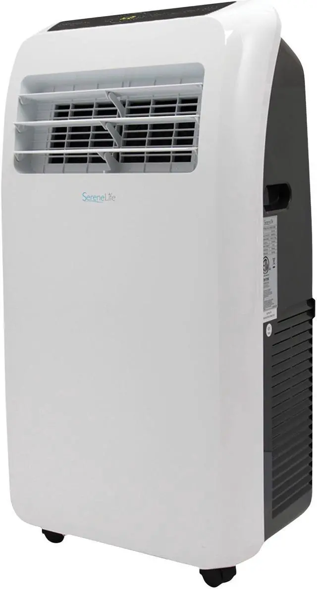 Alt view image 2 of 11 - serenelife 10,000 btu portable air conditioner + 9,000 btu heater, 4in1 ac unit with builtin dehumidifier, fan modes, remote control, complete window exhaust kit for rooms up to 350 sq. ft