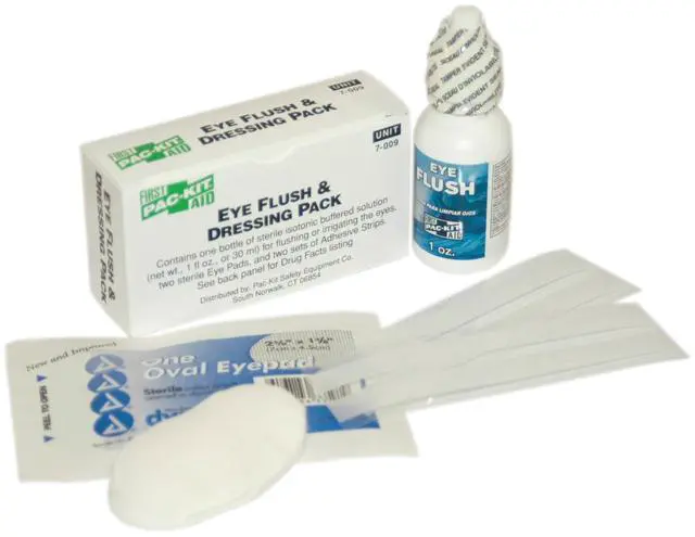 Alt view image 4 of 7 - First Aid Only 7009 Eyewash Set with Eyepads & Adhesive Strips