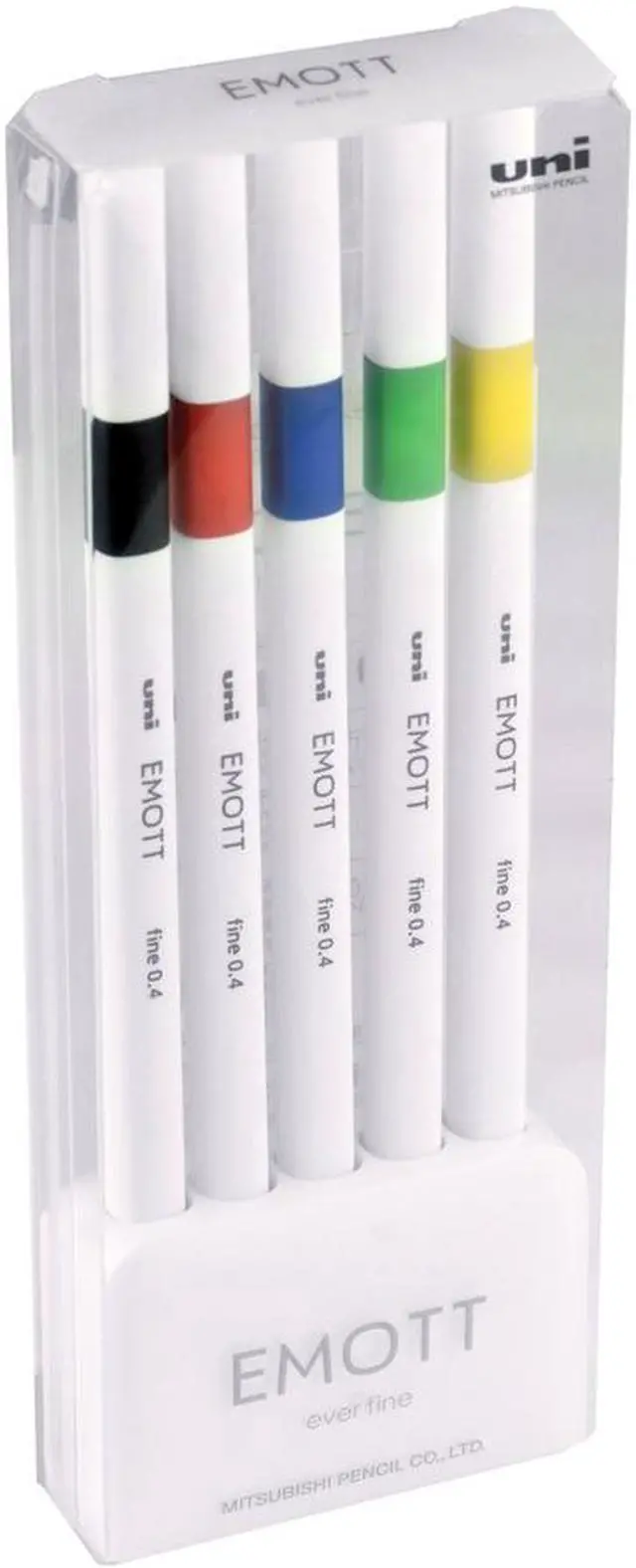 Alt view image 2 of 14 - Uni-ball EMOTT Porous Point Pens Fine 0.4 mm Assorted Ink 5 Pack 24828