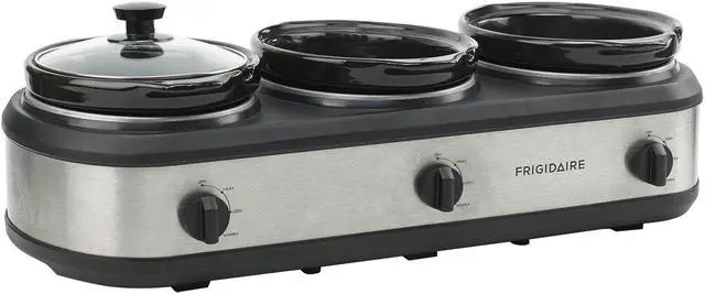Alt view image 3 of 15 - Frigidaire ESC3105-SS Stainless Steel Buffet Triple Slow Cooker