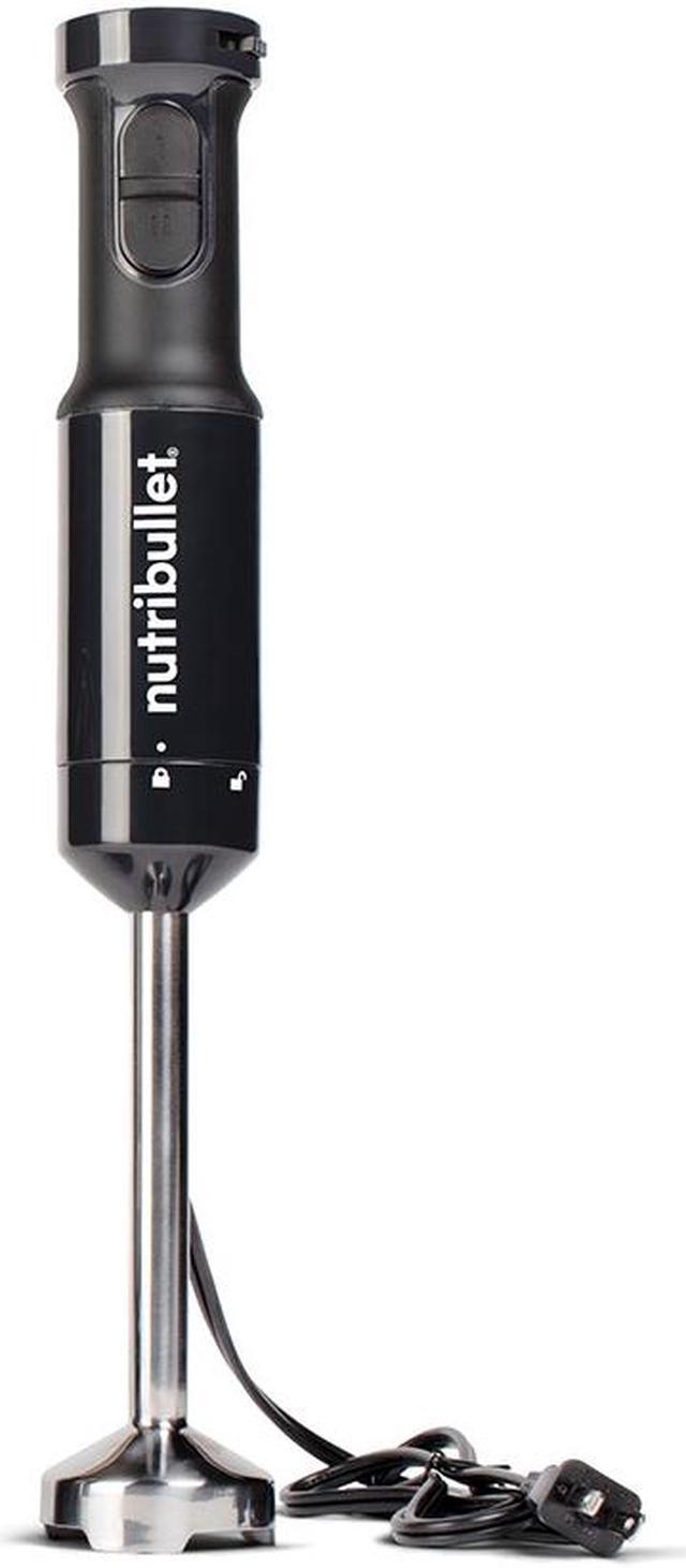 nutribullet NBI50100 Immersion Blender Arm & Whisk Attachment, For  Smoothies, Soups & Dips, 350 Watt, Charcoal Black,2 LX 2 WX 16 H