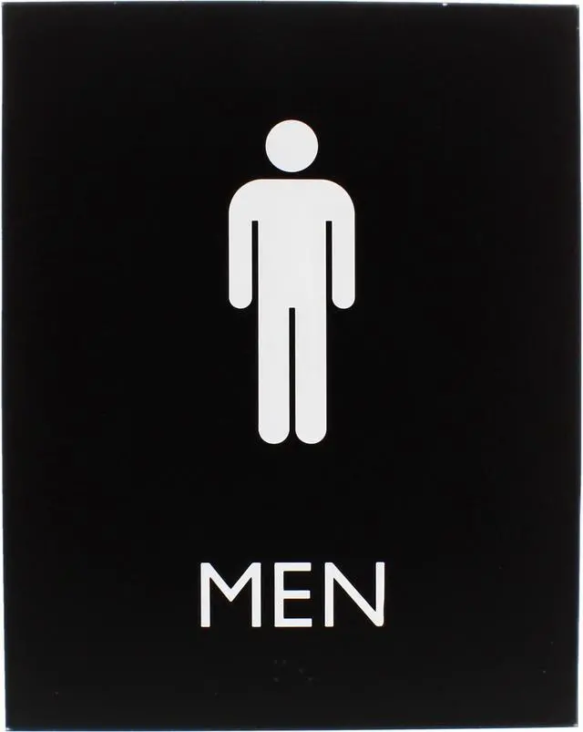 Main image of Lorell Sign, Men, 6-4/10"Wx8-1/2"Lx4/5"H, Black (LLR02667)