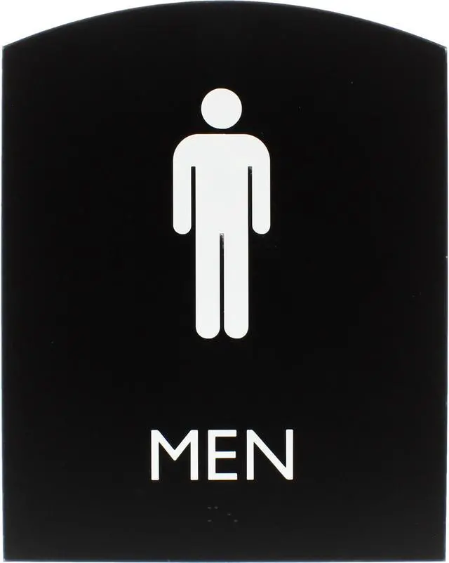 Main image of Lorell Sign, Men, 6-4/5"Wx8-1/2"Lx4/5"H, Black (LLR02676)