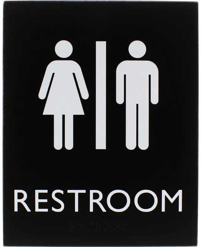 Main image of Lorell Sign, Unisex, 6-4/10"Wx8-1/2"Lx4/5"H, Black (LLR02663)