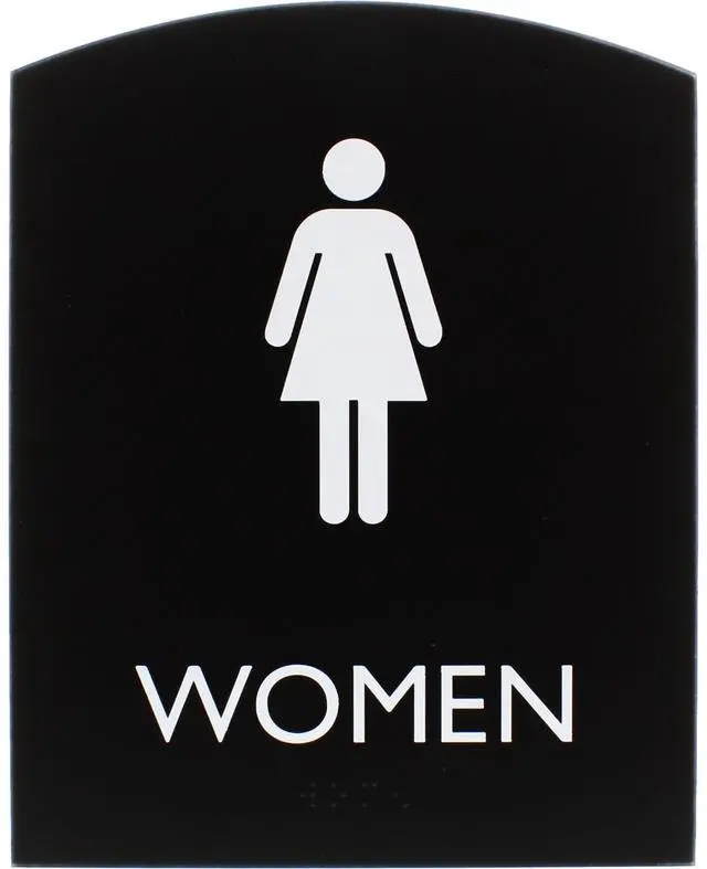 Main image of Lorell Sign, Women, 6-4/5"Wx8-1/2"Lx4/5"H, Black (LLR02674)