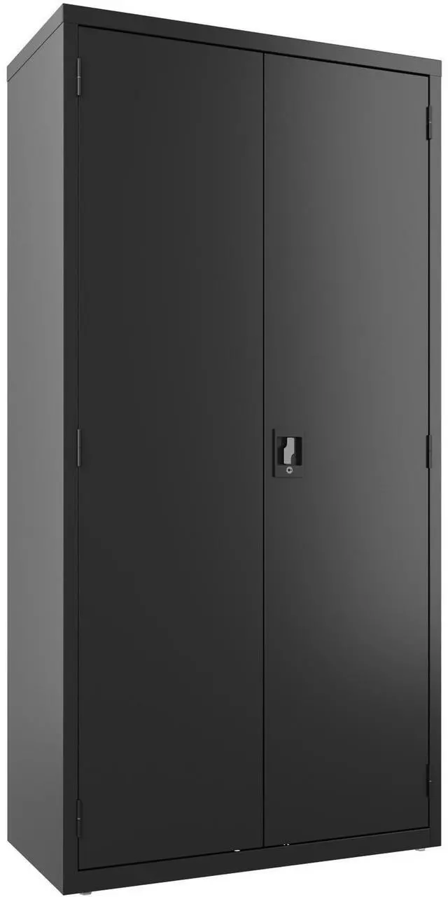 Main image of Lorell Wardrobe Cabinet, w/2 Shelves/Hang Rod, 36"x18"x72" , BK (LLR03088)