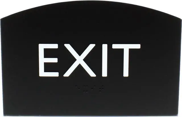 Main image of Lorell Exit Sign, 4-1/2" x 6-4/5" x 1/2", Black, Each (LLR02680)