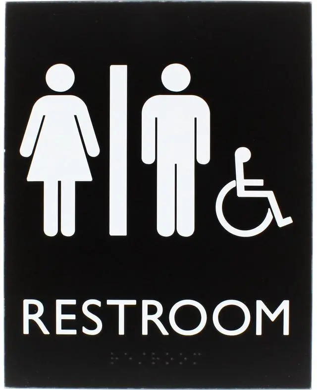 Main image of Lorell Sign, Unisex, 6-4/10"Wx8-1/2"Lx4/5"H, Black (LLR02664)