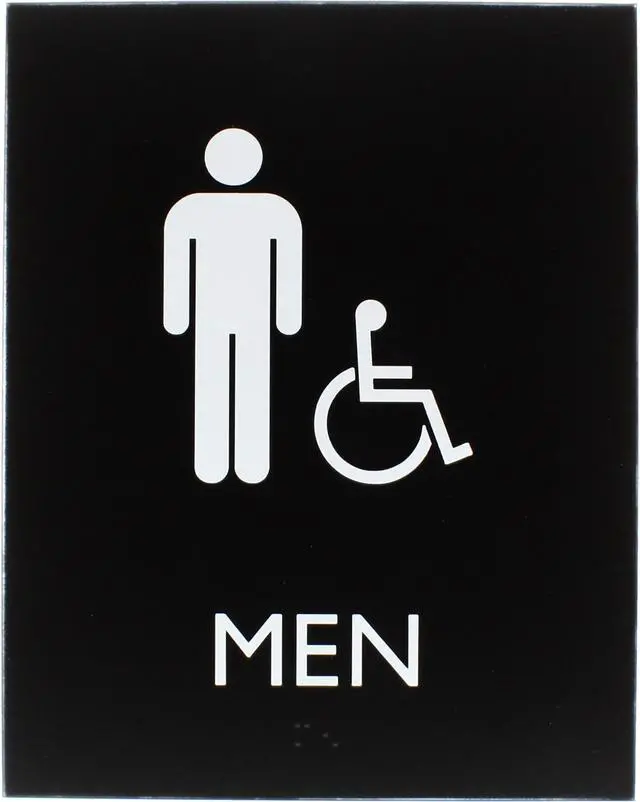 Main image of Lorell Sign, Men, 6-4/10"Wx8-1/2"Lx4/5"H, Black (LLR02668)