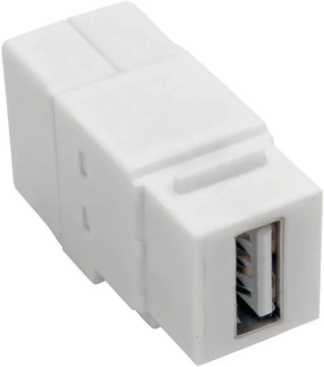 Alt view image 6 of 16 - Tripp Lite USB 2.0 All-in-One Keystone/Panel Mount Coupler (F/F), White (U060-000-KP-WH)
