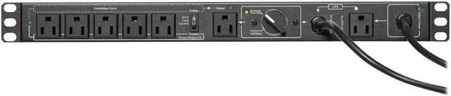 Alt view image 3 of 20 - Tripp Lite PDU Hot Swap with Manual Bypass 15A 6 5-15R 2 5-15P Inputs PDUB151U