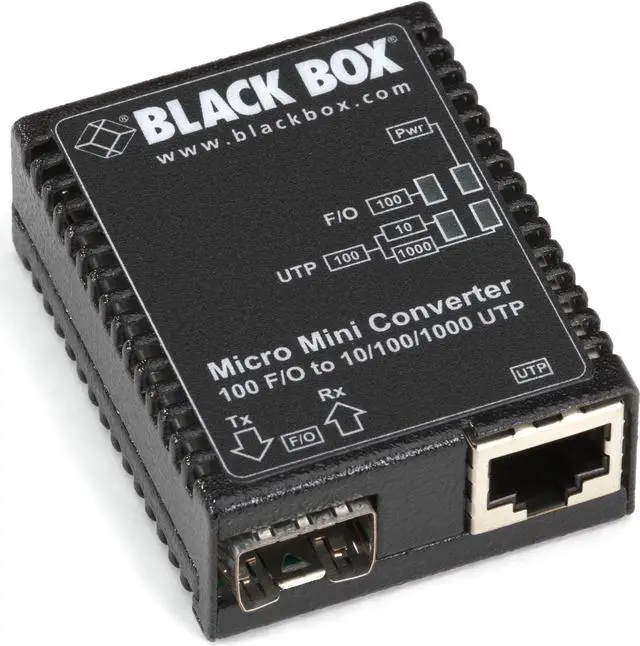 Alt view image 6 of 6 - Micro Mini Media Converter, 10-/100-/1000-Mbps Copper to 100-Mbps Duplex Fiber, SFP