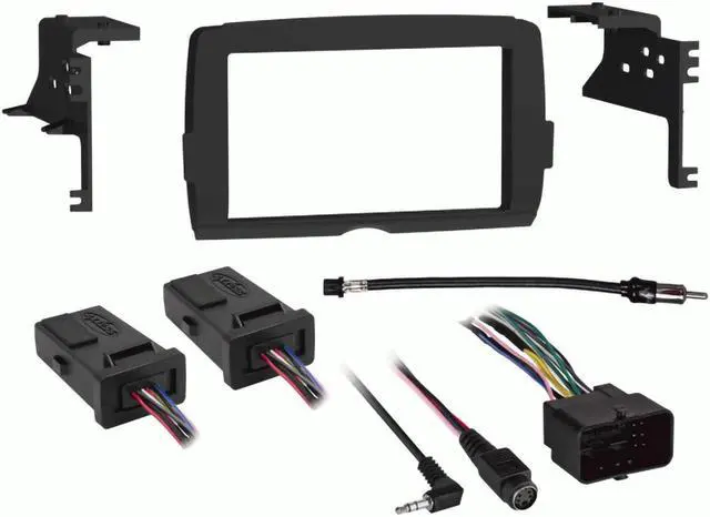 Alt view image 6 of 7 - Metra 95-6546B Matte Black Double DIN Dash Kit for Jeep Grand Cherokee 1999-2004