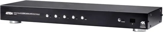 Alt view image 7 of 15 - Aten 4-Port True 4K HDMI Switch with Dual Output VS482B - 4096 x 2160 - 4K - 4 x 2 - 2 x HDMI Out