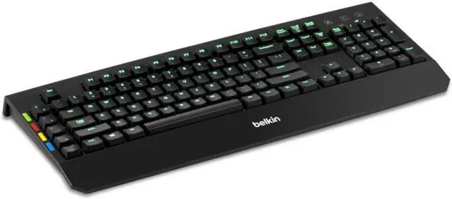 Alt view image 2 of 11 - Belkin KVM Remote Control With Integrated Keyboard F1DN008KBD