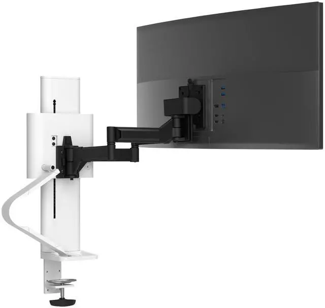 Alt view image 3 of 13 - Ergotron TRACE Desk Mount for Monitor LCD Display White 45630216