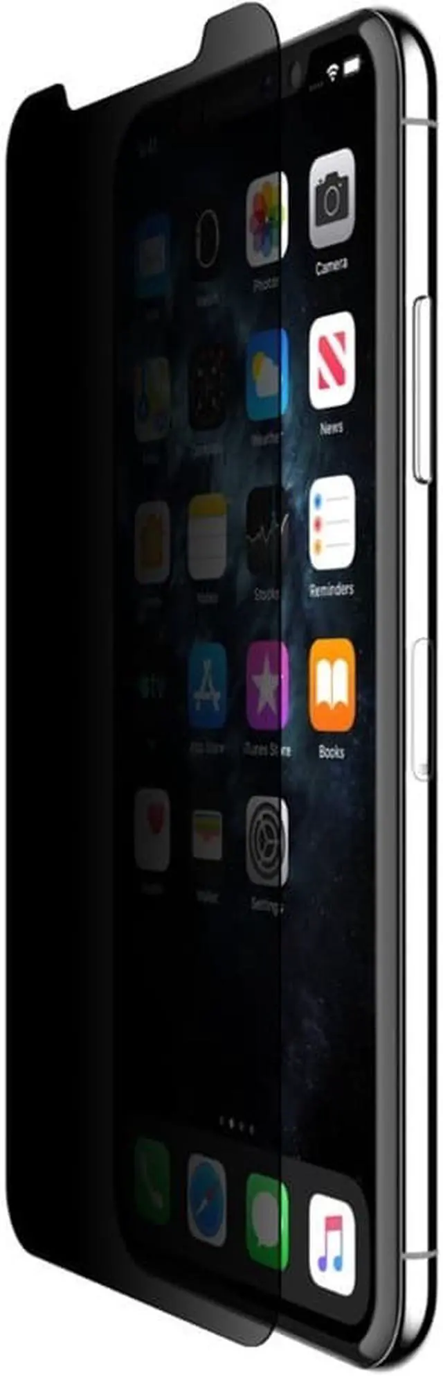 Alt view image 2 of 13 - Belkin ScreenForce Tempered Glass Privacy Screen Protector for iPhone OVA005ZZ