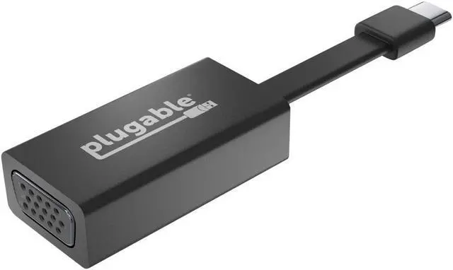 Alt view image 7 of 19 - Plugable USB C to VGA Adapter, Thunderbolt 3 to VGA Adapter Compatible with Macbook Pro, Windows, Chromebooks, 2018 iPad Pro, Dell XPS, and more (Supports resolutions up to 1920x1200 @ 60Hz)