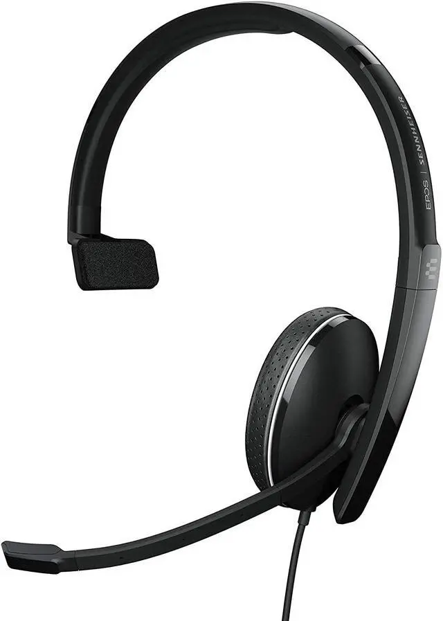 Alt view image 7 of 14 - EPOS | SENNHEISER ADAPT 135 II Headset - Stereo - Mini-phone (3.5mm) - Wired - 20 Hz - 20 kHz - On-ear - Monaural - 3.67 ft Cable - Noise Canceling - Black