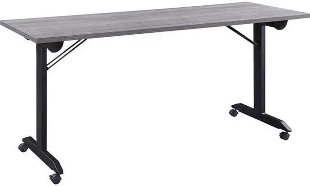 Main image of Lorell Training Table,Folding,Mobile,63"x23-5/8"x29-1/2" ,WTHRDCL/BK (LLR60736)