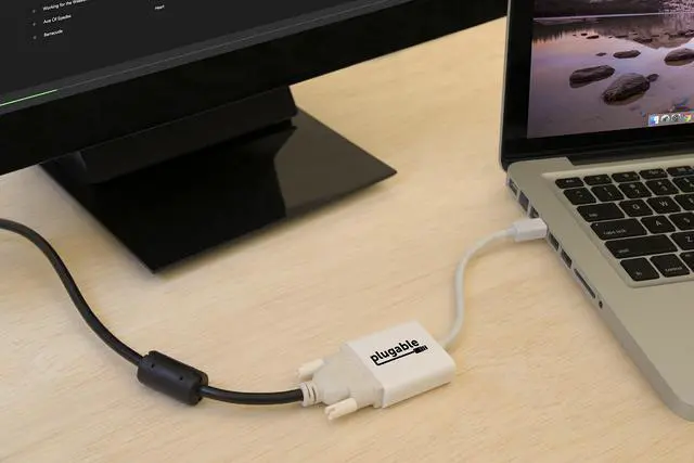 Alt view image 4 of 10 - Plugable Mini DisplayPort (Thunderbolt 2) to DVI Adapter (Supports Mac, Windows, Linux Systems and Displays up to 1920x1200@60Hz, Passive).