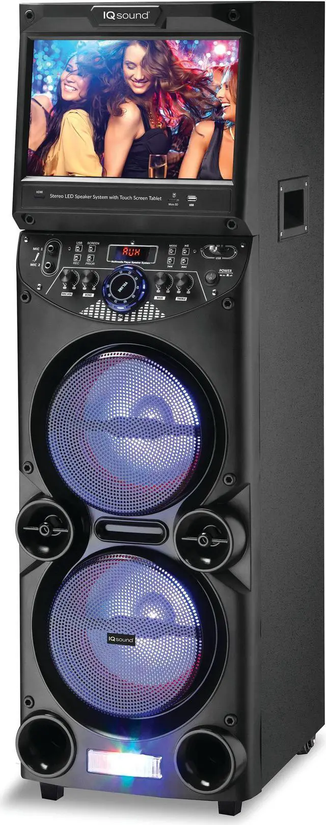 Alt view image 3 of 10 - Supersonic IQ-5910DJWK 2 x 10" WiFi Karaoke Speaker System +14" Tablet  +USB/SD/AUX +Mic and Remote Control