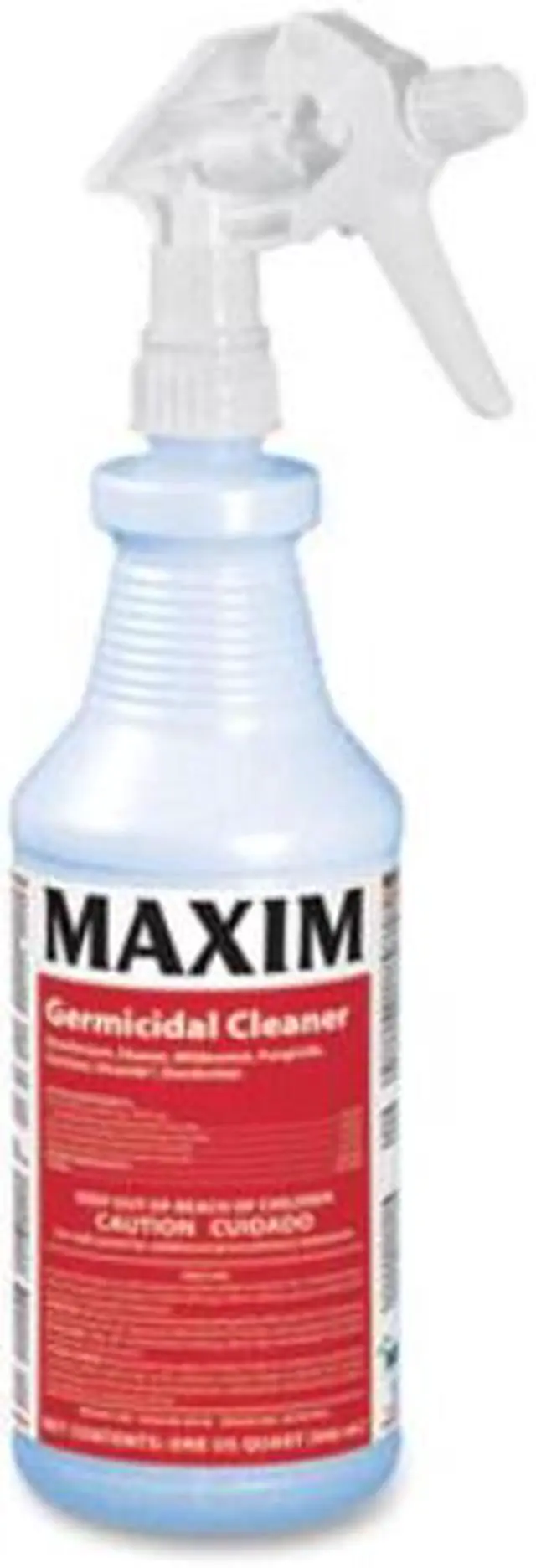 Alt view image 2 of 3 - Maxim 041000-12 Germicidal Cleaner, Yellow, Lemon Scent, 32 oz. Bottle, 12/Carton