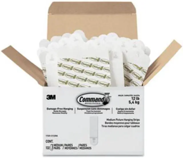 Alt view image 3 of 9 - COMMAND 17201-S132NA Picture Hanging Strip,Clear,Foam,PK132