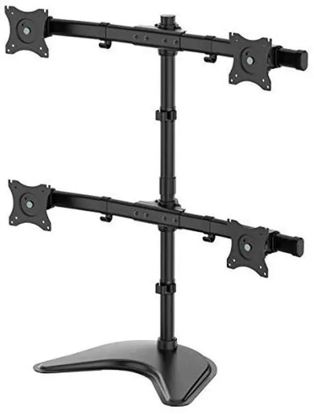 Alt view image 6 of 18 - Tripp Lite Quad Desktop Monitor Stand for 13" to 27" Displays DDR1327MQ