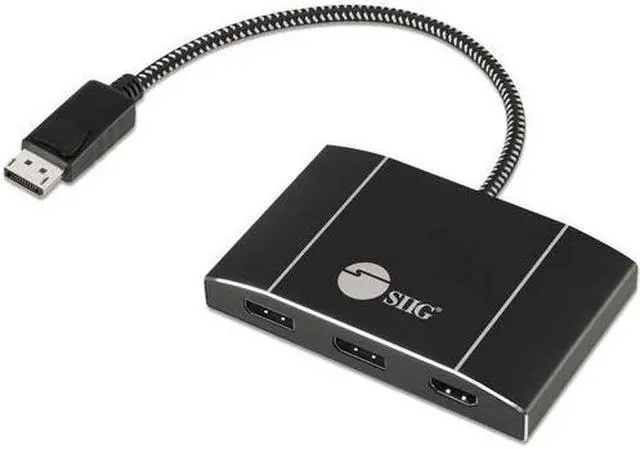Alt view image 10 of 20 - Triple 4K Displayport 1.4 To 2 Dp & Hdmi Mst Hub Splitter