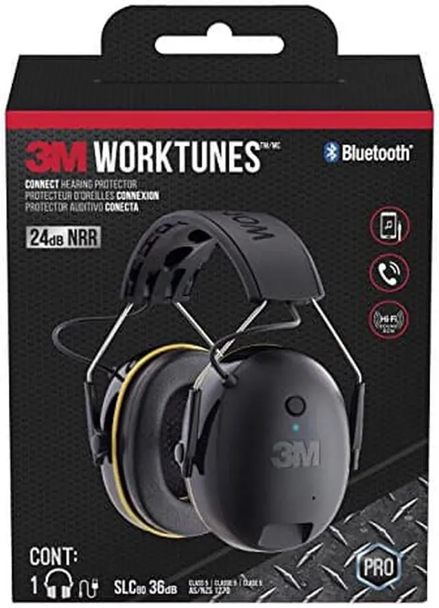 Alt view image 19 of 20 - Worktunes Ear Muff Bluetooth Hearing Protector 24 dB NRR Plastic