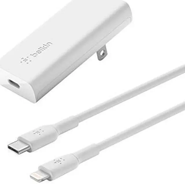 Alt view image 2 of 9 - Belkin 20W USB-C GaN PD Wall Charger White WCH009dq