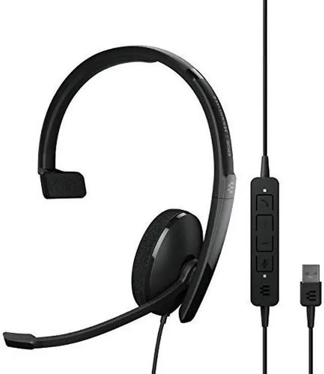 Alt view image 2 of 15 - EPOS | Sennheiser Adapt 130 USB II (1000913) - Wired, Single-Sided, UC Optimized Headset with USB Connectivity - Superior Sound - Enhanced Comfort, Call Control - Black