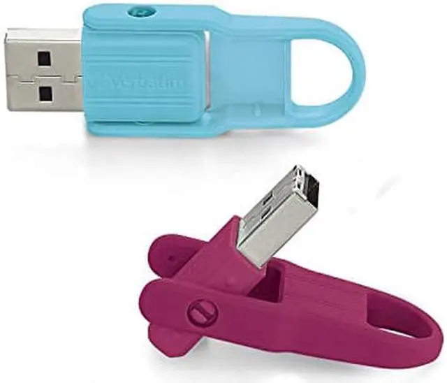 Alt view image 11 of 17 - Verbatim® Store'N'Flip USB 2.0 Flash Drives, 16GB, Berry/Blue, Pack Of 2 Flash Drives, 70377