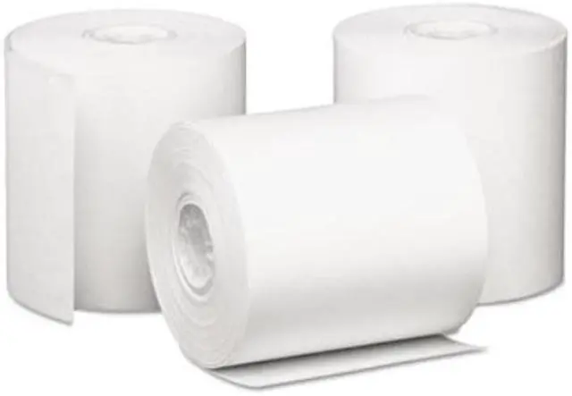 Alt view image 5 of 9 - Iconex Impact Bond Paper Rolls 3" x 85 ft White 50/Carton 90742203