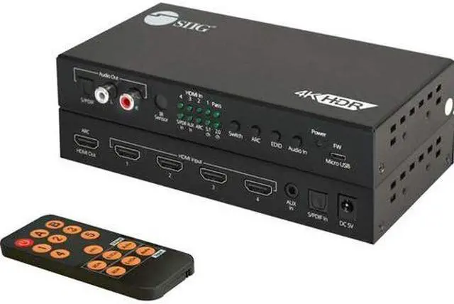 Alt view image 9 of 20 - Siig 4X1 Hdmi Seamless Quad-Split Multi-Viewer Switcher